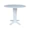 International Concepts 42 in. Solid Wood Dual Drop Leaf Dining Table with 4 Counter Height Stools in White K08-42DPT-23-S800SW4 - alternate 3
